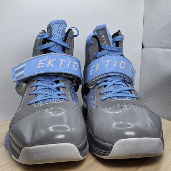 EKTIO Basketball Grey/Blue Men's Shoes Anti Ankle Sprain SIZE 14 - RARE - Picture 2 of 9